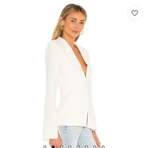 New Amanda Uprichard Dovima Blazer in Ivory - Picture 4 of 15